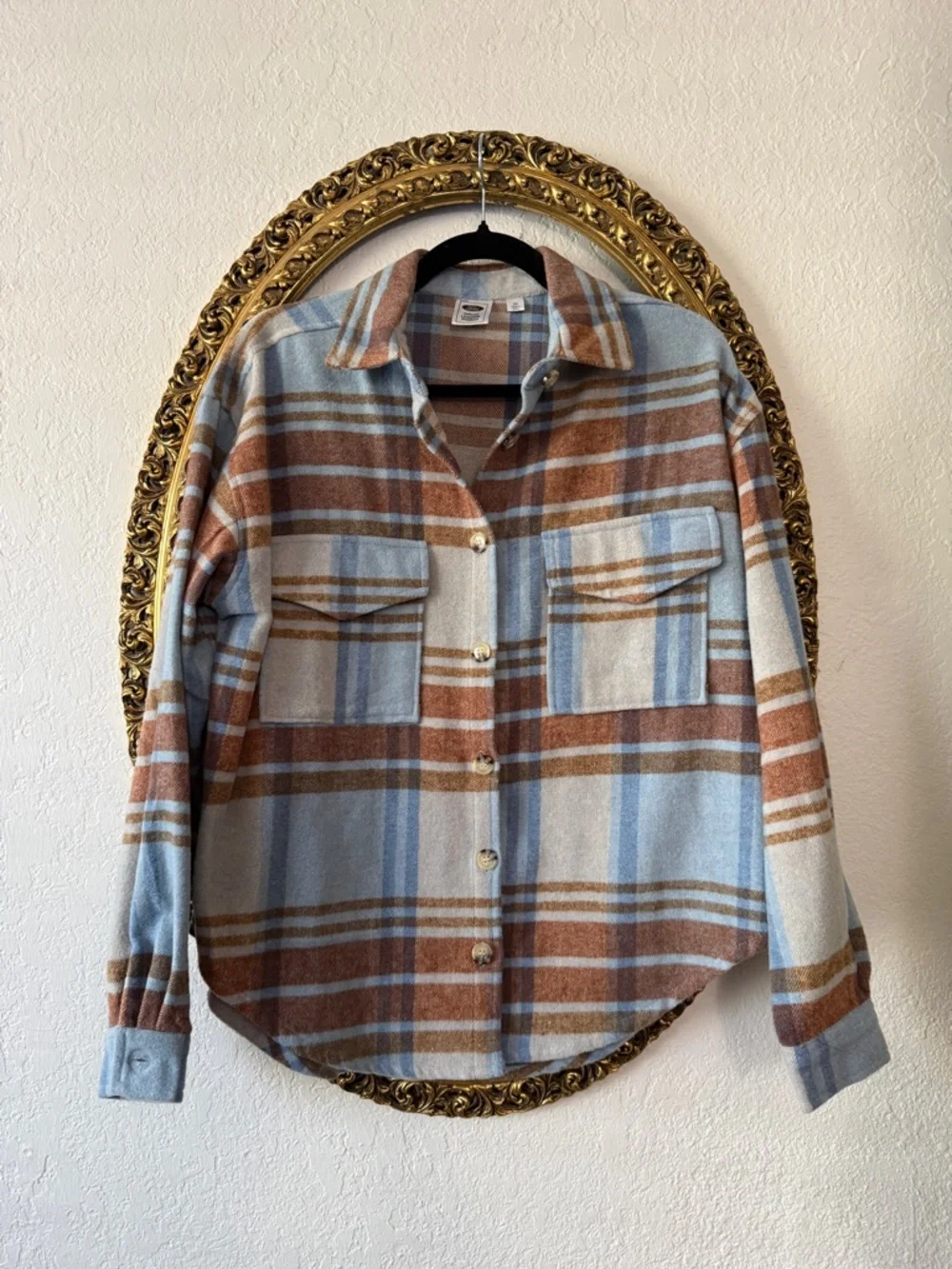 Ford Plaid Shirt Jacket - Light Blue & Brown - Picture 2 of 3